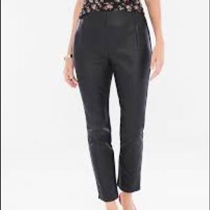NWT Chico’s Faux Black Leather Front Juliet Ankle Pull On Pant size 1.5 (10)